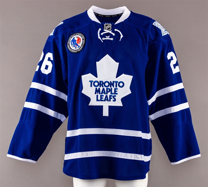Daniel Winnik’s 2015-16 Toronto Maple Leafs "Hall of Fame Game" Game-Worn Jersey with Team COA 