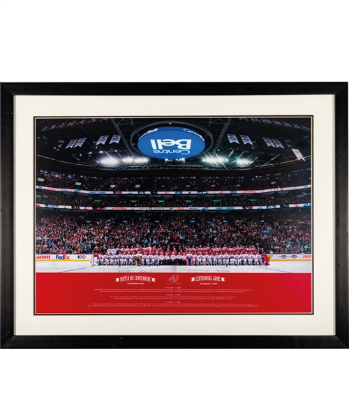 December 4th 2009 Montreal Canadiens "Centennial Game" Framed Team Photo from the Montreal Canadiens Archives (24 1/2" x 32 1/8")