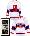 Maurice Richard Signed Montreal Canadiens Captains Jersey with COA Plus Richard Bros Dual-Signed Photo Framed Display with Vintage Signature Model Skates