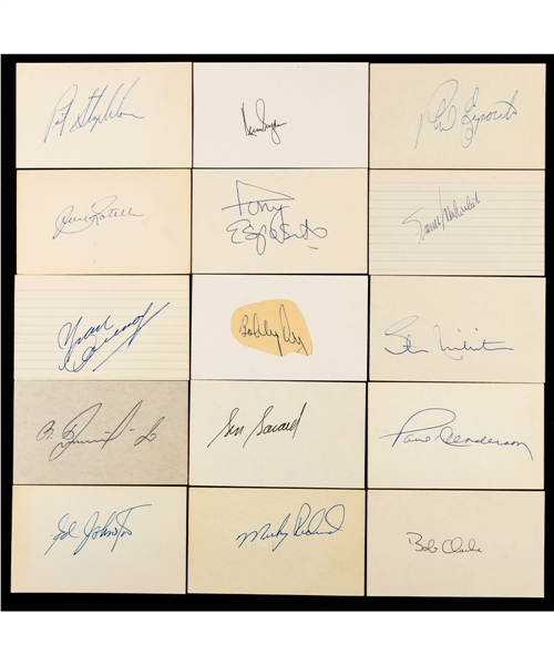 Huge International Hockey Autograph Collection Including Multi-Signed First Day Covers and Signed Index Cards (250+) - Most 1972 Canada-Russia Series Related