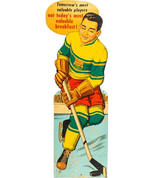 Vintage 1940s Robin Hood Oats MVP Die Cut Stand-Up Advertising Display (19” x 59”) 