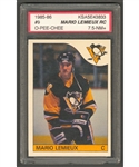 1985-86 O-Pee-Chee Hockey Card #9 HOFer Mario Lemieux Rookie - Graded KSA 7.5