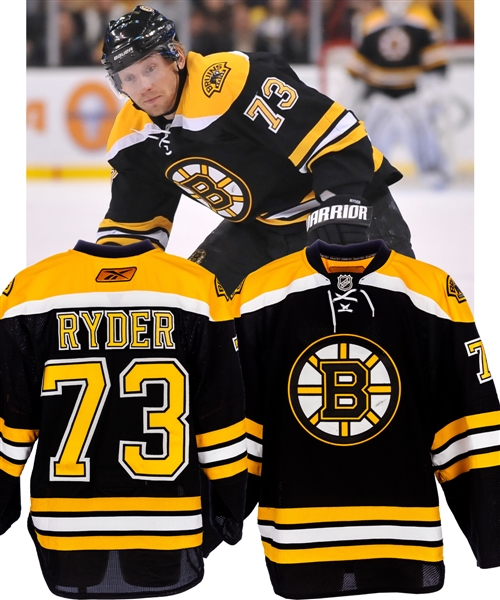 Michael Ryders 2010-11 Boston Bruins Game-Worn Jersey with Team LOA - Photo-Matched!