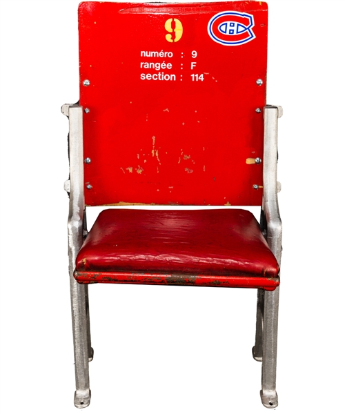 Montreal Forum Red Single Seat #9 with Team COA