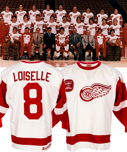 Claude Loiselles 1981-82 Detroit Red Wings Game-Worn Rookie Season Jersey - Norris 50th Patch!