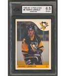1985-86 O-Pee-Chee Hockey Card #9 HOFer Mario Lemieux Rookie - Graded KSA 6.5