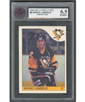 1985-86 O-Pee-Chee Hockey Card #9 HOFer Mario Lemieux Rookie - Graded KSA 6.5 