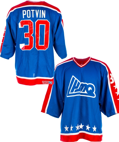 Felix Potvins 1988-90 QMJHL All-Star Game Game-Worn Jersey from His Personal Collection with His Signed LOA 