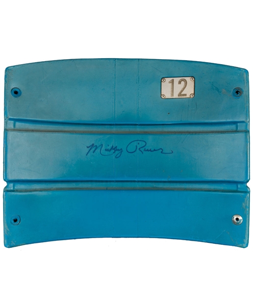 Yankee Stadium Seatback Signed by Mickey Rivers - MLB Authenticated