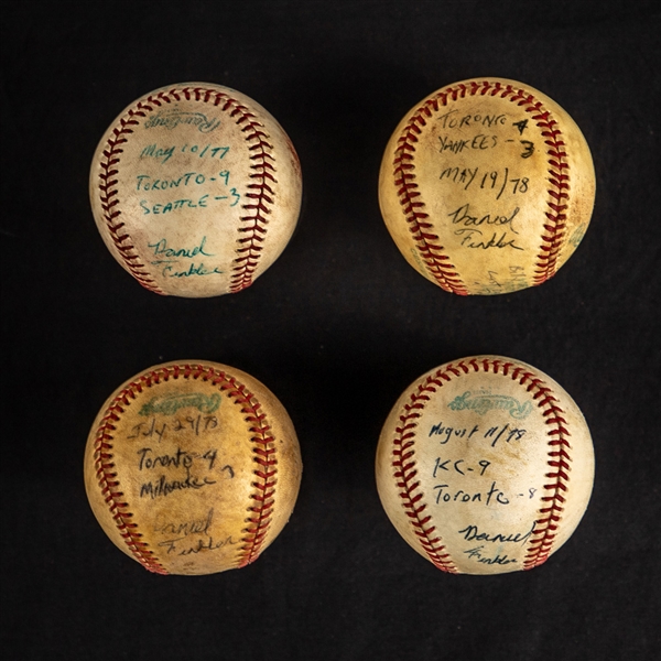 Toronto Blue Jays 1977 and 1978 Game-Used Baseballs (4) Plus Sparky Anderson and Tom Henke Signed Baseballs