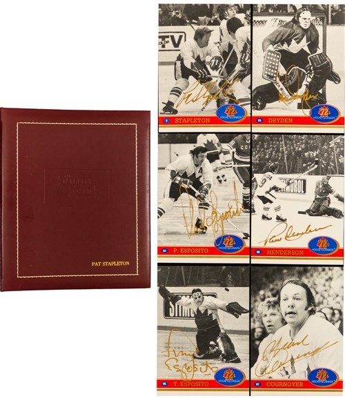 Pat Stapletons 1972 Canada-Russia Series Team Canada Signed Limited-Edition 36-Card Set Including Dryden, Mikita, Bergman, Goldsworthy, White, Esposito Bros and Mahovlich Bros with Family LOA 