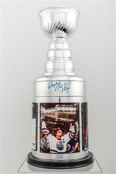 Wayne Gretzky Edmonton Oilers Signed Huge Stanley Cup Replica with WGA COA (25") 