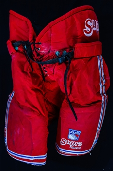 Jeff Beukeboom’s Circa Late-1990s New York Rangers Game-Worn CCM Helmet, Pants and Vic Gloves