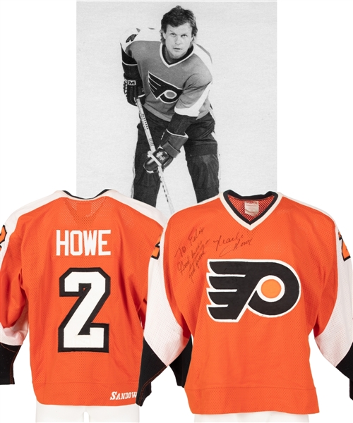 Mark Howes 1982-83 Pre-Season Philadelphia Flyers Signed Game-Worn Jersey