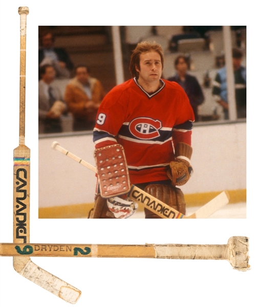 Ken Drydens 1978-79 Montreal Canadiens Team-Signed "Canadien" Game-Used Stick