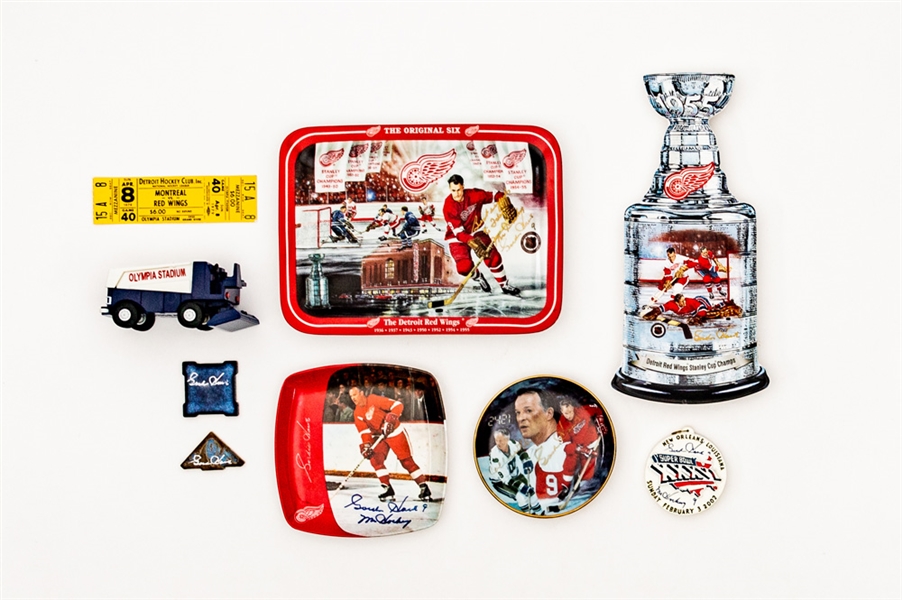 Deceased HOFer Gordie Howe Signed Memorabilia Collection of 70 including Plates, T-Shirts, Photos, Cards, Caps and More! 
