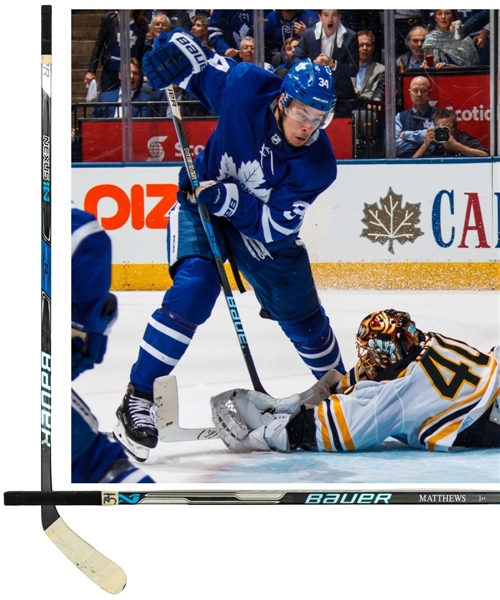 Auston Matthews 2017-18 Toronto Maple Leafs Bauer Nexus 1N Game-Used Playoffs Stick with Team LOA