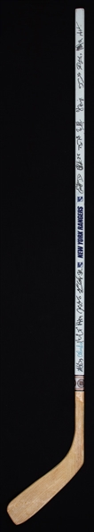 New York Rangers 1994-95 Team-Signed Stick by 16 Including Mark Messier, Leetch and Kovalev