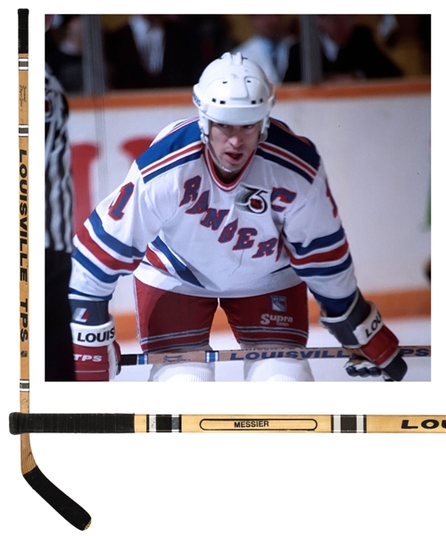 Mark Messiers 1991-92 New York Rangers Louisville TPS Game-Used Stick