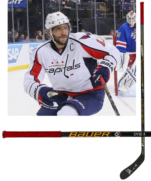 Alexander Ovechkins Mid-2010s Washington Capitals Signed Bauer 1s Supreme Game-Used Stick