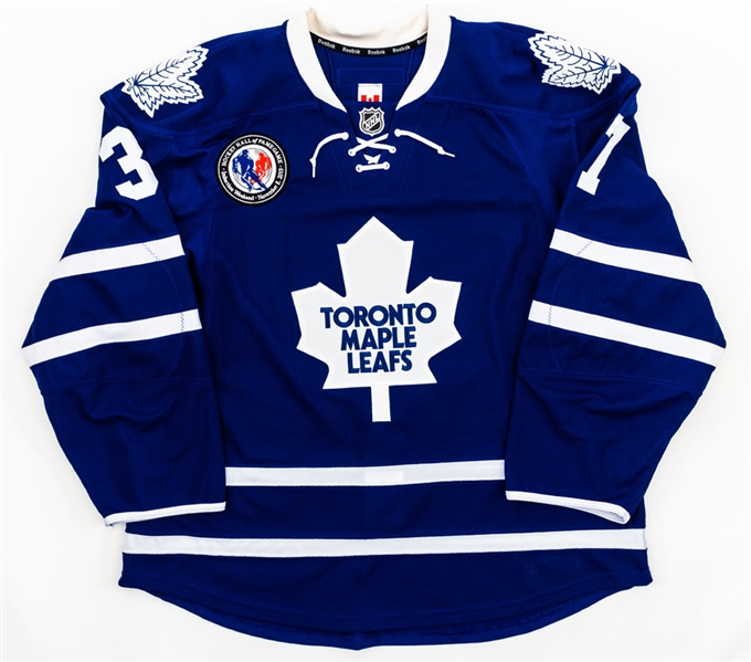 Carter Ashtons 2013-14 Toronto Maple Leafs Game-Issued "Hall of Fame Game" Jersey