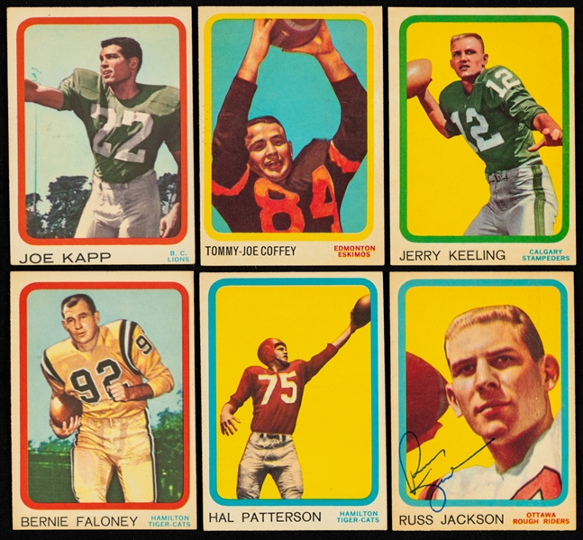 1963 Topps CFL Complete 88-Card Set and 1964 Topps CFL Near Complete Set (75/88)