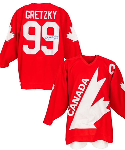 Wayne Gretzky Signed "Canada Cup" Team Canada Pro On-Ice Jersey with Shawn Chaulk LOA