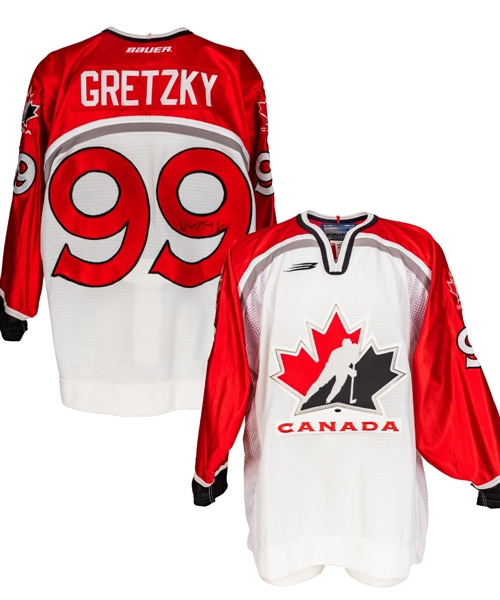 Wayne Gretzky 1998 Nagano Winter Olympics Team Canada Signed Bauer Pro On-Ice Jersey with Shawn Chaulk LOA