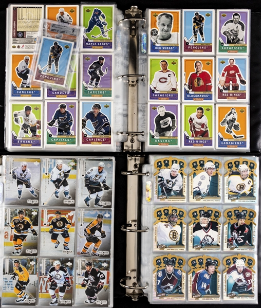 1998-99 to 2001-02 Black Diamond, UD Century Legends, UD Retro Gold Parallel, Topps Gold Label and Others Hockey Sets Collection (7 Binders) - Includes Numerous Subsets/Insert Sets