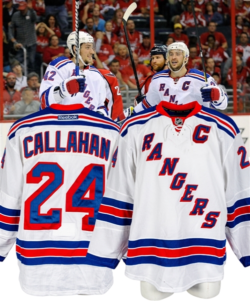 Ryan Callahans 2012-13 New York Rangers Game-Worn Captains Jersey with LOA