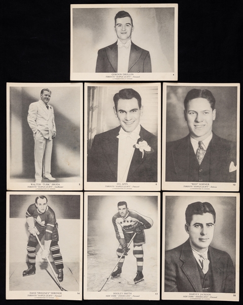 1939-40 O-Pee-Chee V301-1 Hockey Cards Starter Set (47/100) Including HOFers #2 Broda, #6 Apps, #20 Jackson, #36 Patrick, #39 Colville and Others