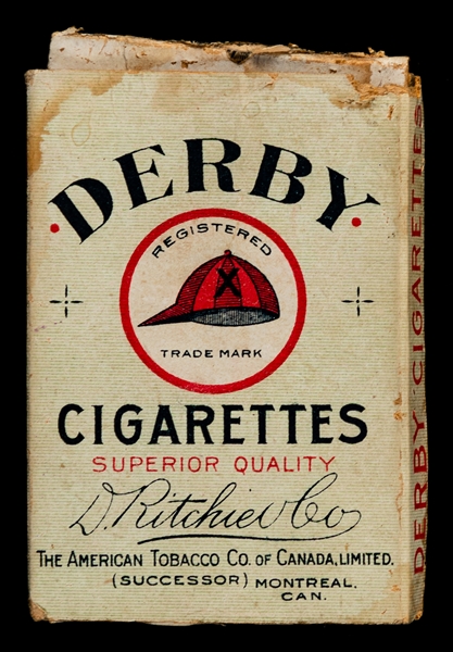 1912-13 Imperial Tobacco C57 "Derby" Cigarette Box / Wrapper