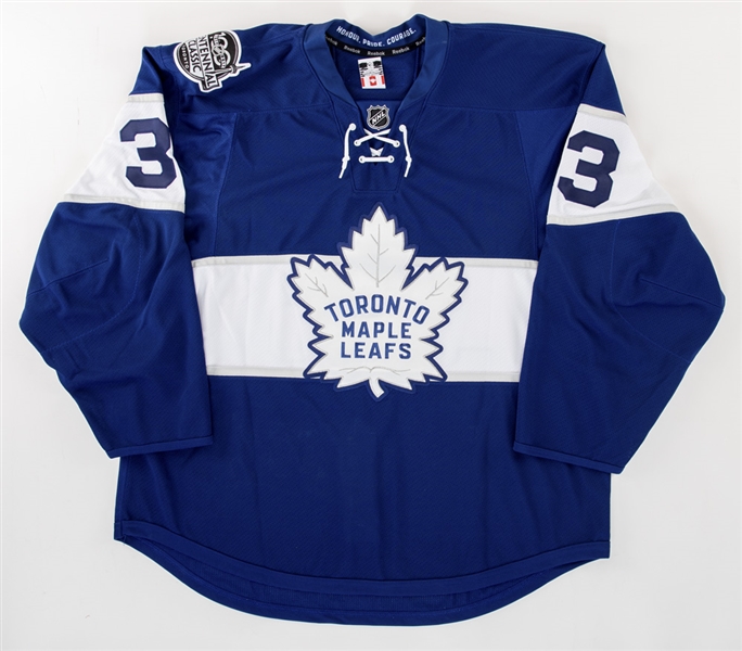 Frederik Gauthiers 2016-17 Toronto Maple Leafs Centennial Classic Game-Worn Second Period Jersey with Team LOA