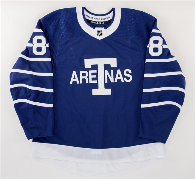 Connor Carricks 2017-18 Toronto Arenas “Next Century Game” Throwback-Style Game-Worn Second Period Jersey with Team COA