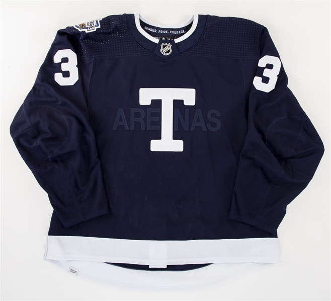 Justin Holls 2022 Heritage Classic Toronto Maple Leafs "Toronto Arenas" Game-Worn Second Period Jersey with Team LOA