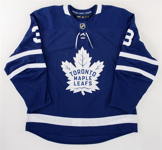 Justin Holls 2018-19 Toronto Maple Leafs Game-Worn Jersey with Team COA - Photo-Matched!