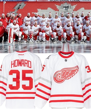Gordie Howe Detroit Red Wings White & Red 1927-1928 Anniversary