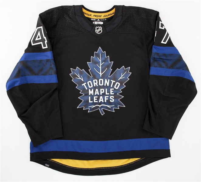 Pierre Engvall’s 2021-22 Toronto Maple Leafs “Flipside” Game-Worn Jersey with Team LOA