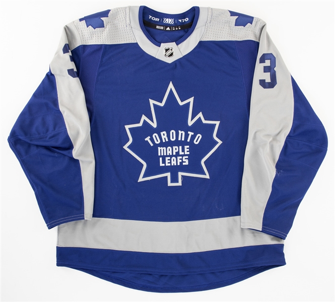 Justin Holls 2020-21 Toronto Maple Leafs Reverse Retro Game-Worn Jersey with Team LOA - Photo-Matched!