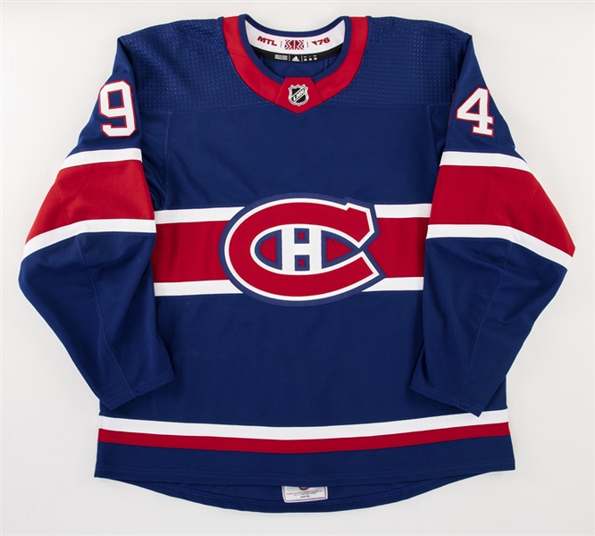 Corey Perrys 2020-21 Montreal Canadiens Reverse Retro Game-Worn Jersey with Team LOA 