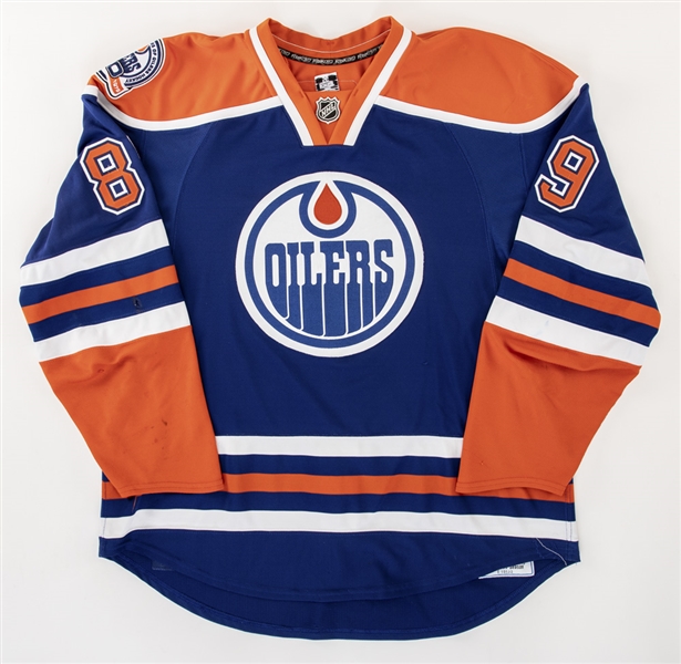 Sam Gagners 2008-09 Edmonton Oilers Game-Worn Third Jersey with LOA - 30th Anniversary Patch! - Photo-Matched!