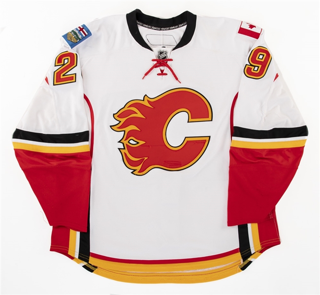 Brandon Prusts 2008-09 Calgary Flames Game-Worn Jersey with Team LOA - Photo-Matched!