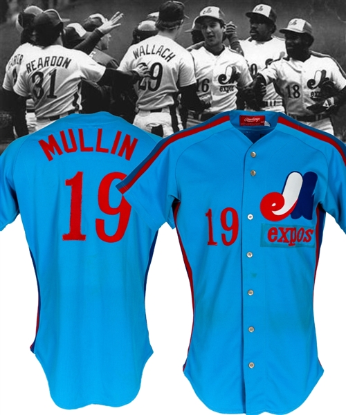Pat Mullins (Hitting Coach) 1981 Montreal Expos Game-Worn Jersey - Later Recycled to Expos Farm Team