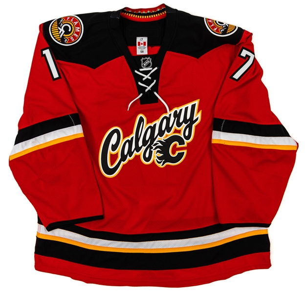 Lance Boumas 2015-16 Calgary Flames Game-Issued Third Jersey and Flames #52 Practice Jersey Plus Paul Henderson Signed "The Goal" DVD 