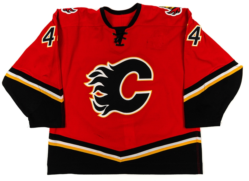 Rhett Warreners 2003-04 Calgary Flames Game-Worn Jersey with LOA 