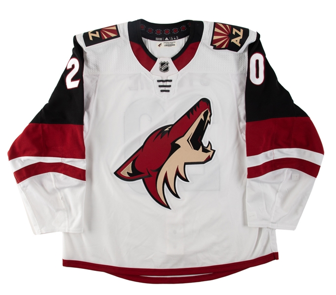 Dylan Stromes 2018-19 Arizona Coyotes Game-Worn Jersey with Team LOA - Photo-Matched!