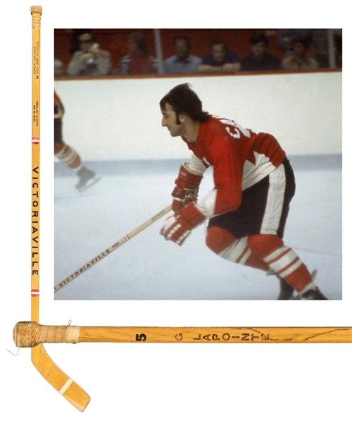 Guy Lapointes 1972 Canada-Russia Series Team Canada Victoriaville Game-Used Stick