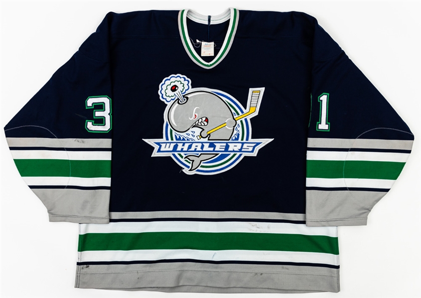 Robert Esches Mid-to-Late-1990s Detroit/Plymouth Whalers Game-Worn Jersey 