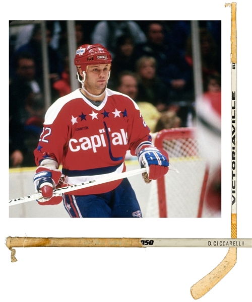 Dino Ciccarellis Late-1980s/Early-1990s Washington Capitals Game-Used Stick