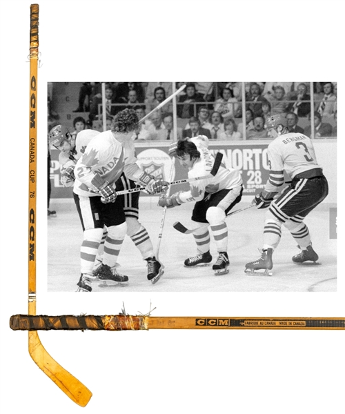 Darryl Sittlers 1976 Canada Cup Team Canada CCM Game-Used Stick 